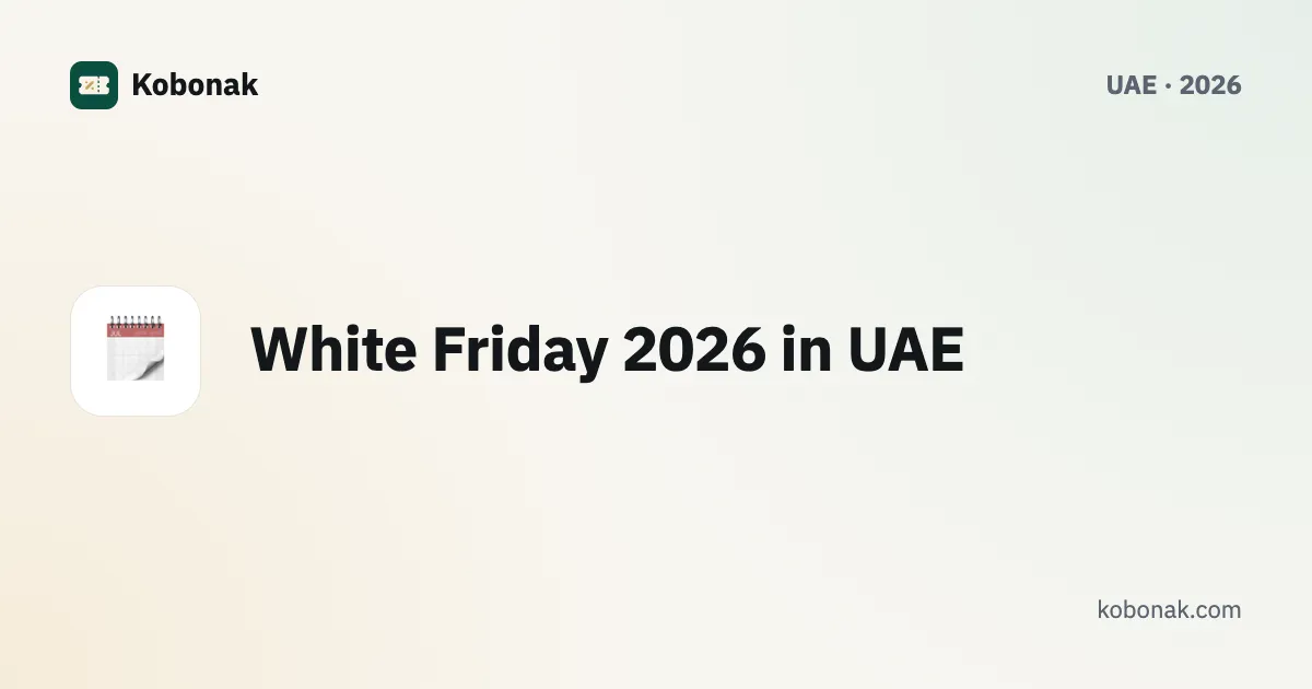 White Friday 2026 in UAE