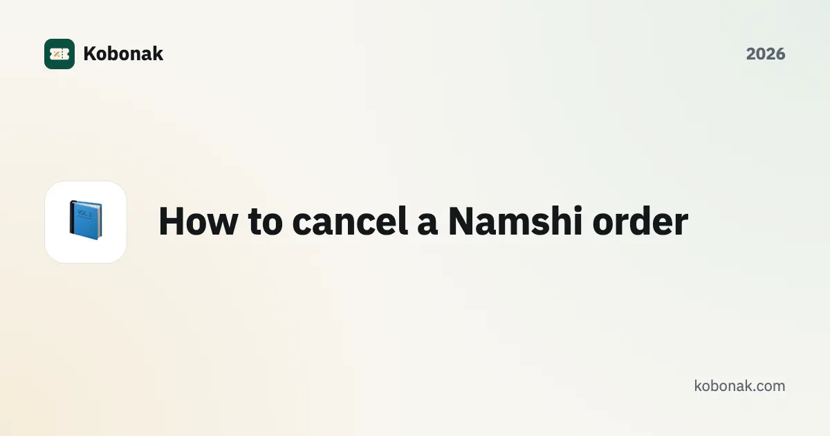 How to cancel a Namshi order