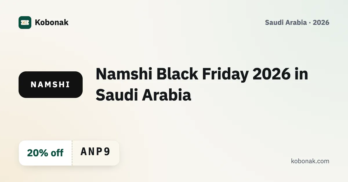 Namshi Black Friday 2026 in Saudi Arabia
